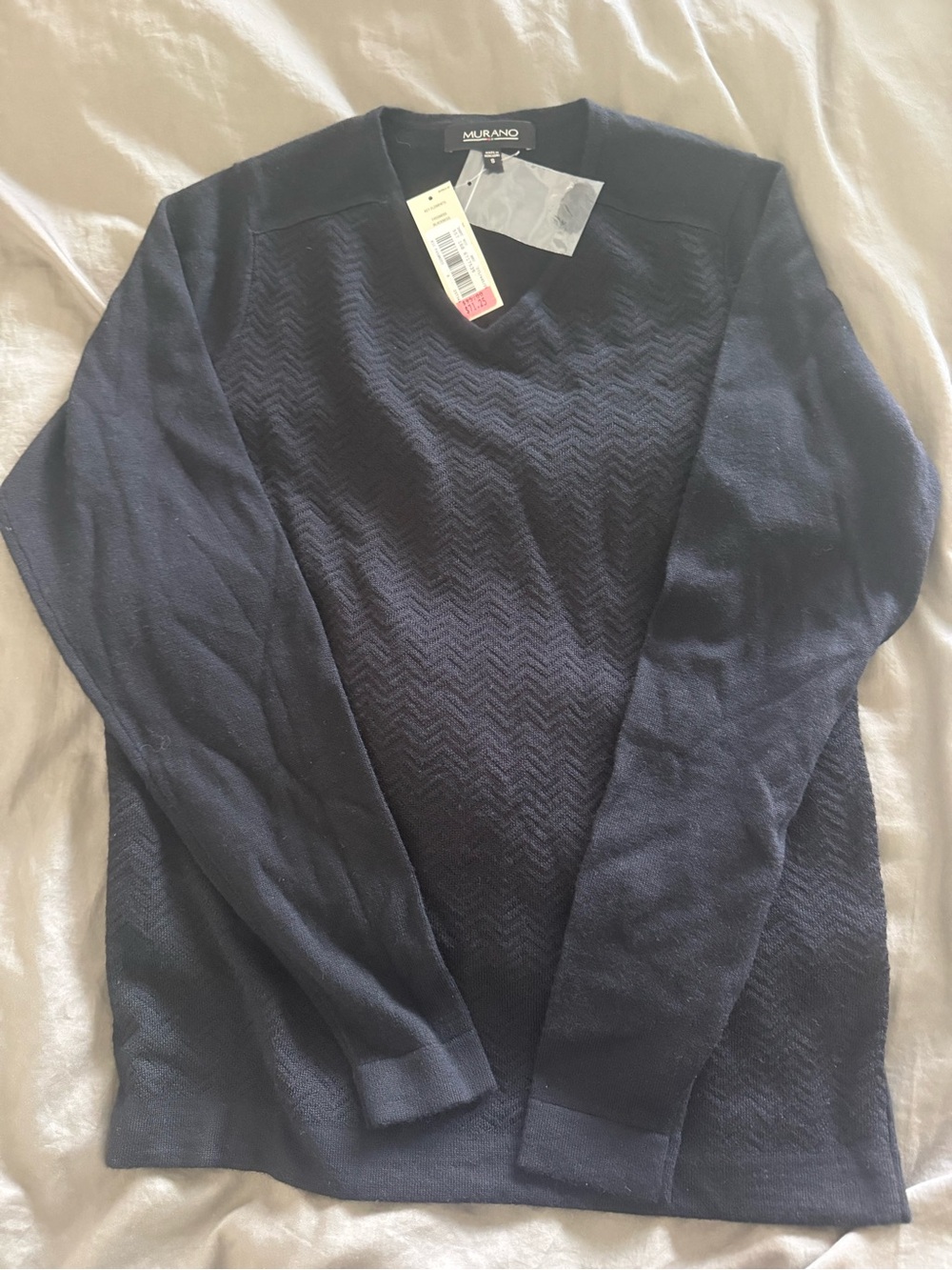 Murano Chevron V-Neck Sweater